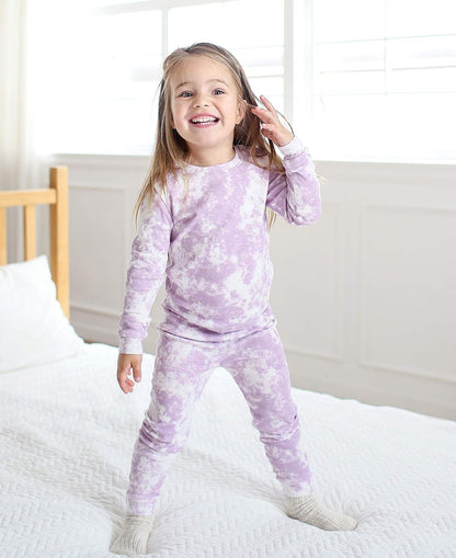 VAENAIT BABY 12M-12Y Toddler Kids Boys Girls 100% Cotton Marbling Tiedye Sung Fit Sleepwear Pajamas 2pcs Pjs Set