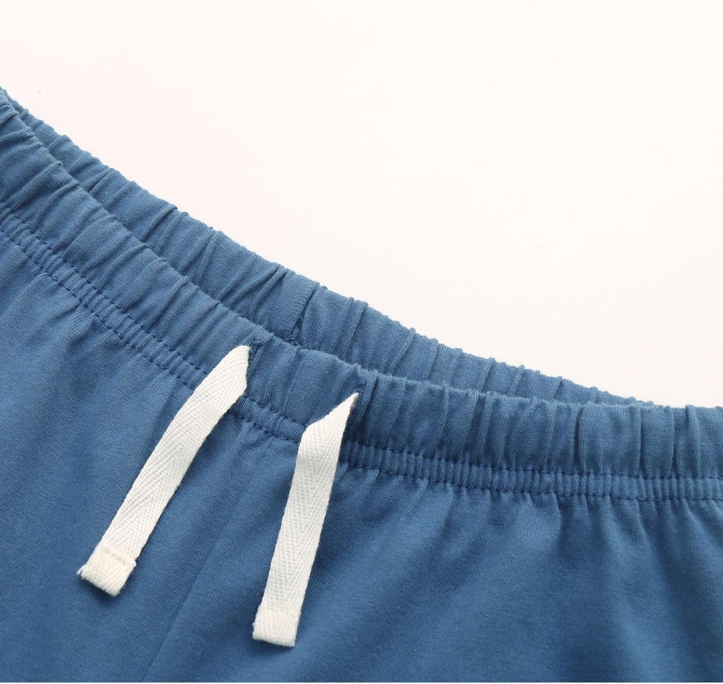 GFQLONG 4 Pack Toddler Boys and Girls Cotton Pants Lightweight Trousers, Kids Summer Casual Solid Sweatpants with Drawstring