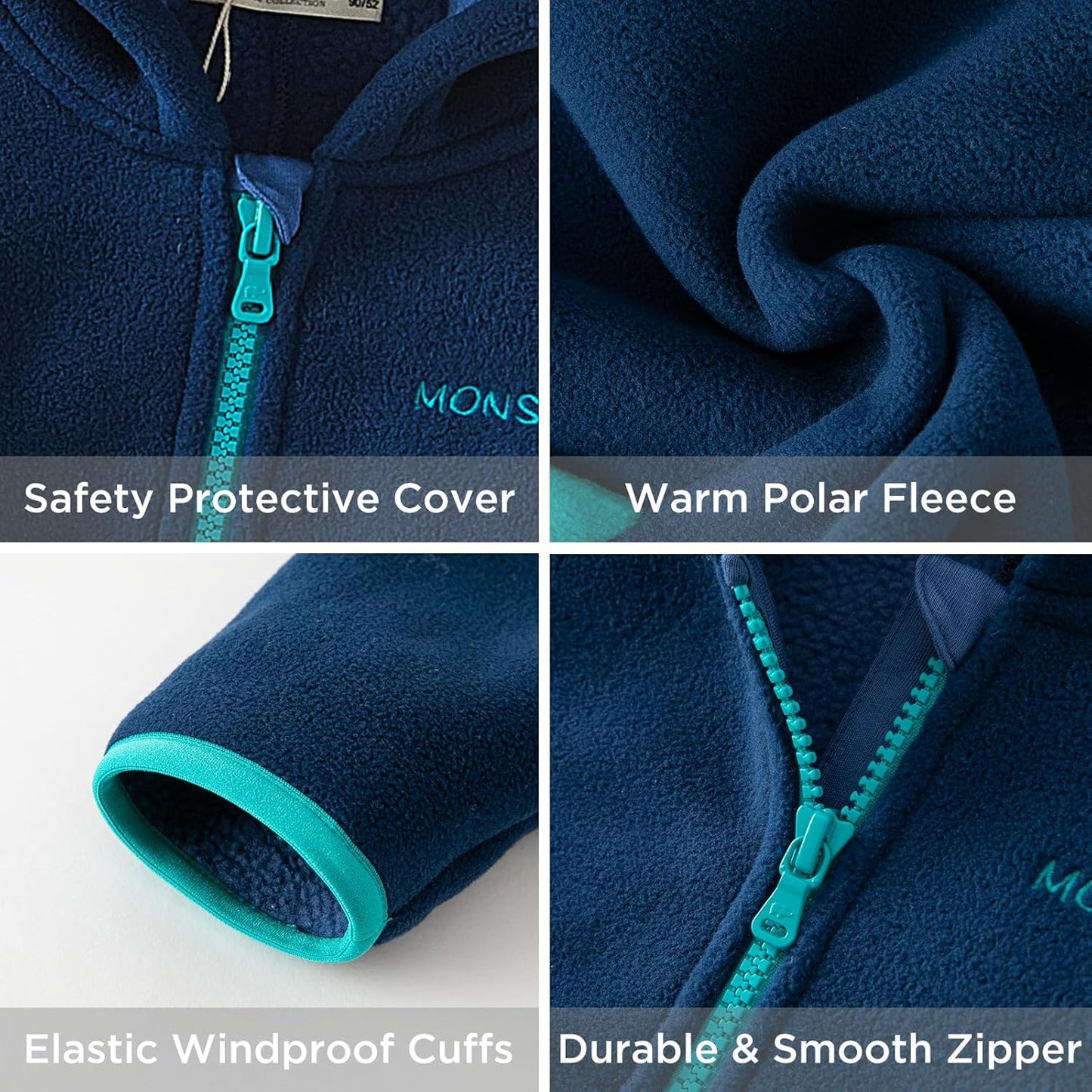 DAVE&BELLA Toddler Fleece Jacket, Baby Boys Girls Animal-shaped Hooded Zipper Long Sleeve Warm Spring Autumn Outerwear Coat