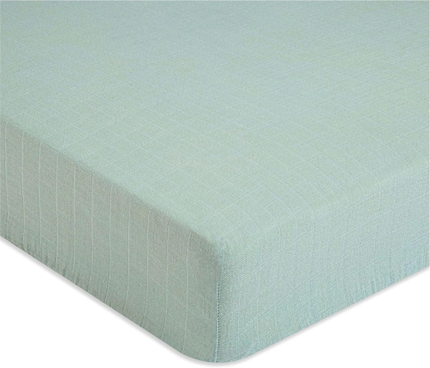 Crane Baby Fitted Sheet, Soft Cotton Fitted Sheet for Cribs and Nurseries, Evergreen, 28”w x 52”h x