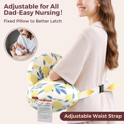 Momcozy Pioneering Safety Fence Nursing Pillow for Breastfeeding- Wider Feeding Pillows for More