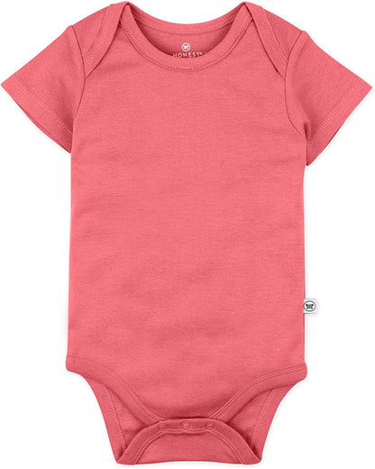 HonestBaby unisex-baby 10-pack Short Sleeve Bodysuits One-piece 100% Organic Cotton for Infant Baby Boys, Girls