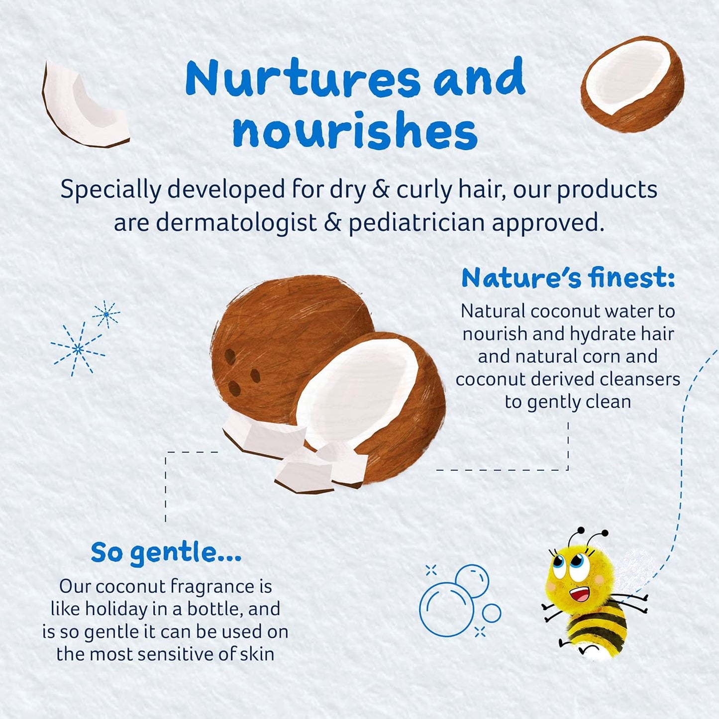 Childs Farm, Coco-Nourish Shampoo contains natural corn and coconut cleansers to gently clean and