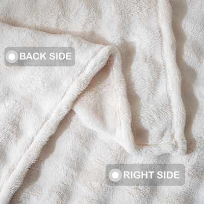 Fleece Baby Blanket for Boys Bubble Design, Warm Cozy and Fluffy Infant Newborn Toddler Small Receiving Blankets for Crib Stroller, 30x40 Inches, Off White