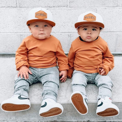 Baby Hats - Baseball Hat, Newborn Youth Flat Brim Mesh Trucker Surf Skate Bubba Bro Fitted Beach Cap Gorros para Bebes