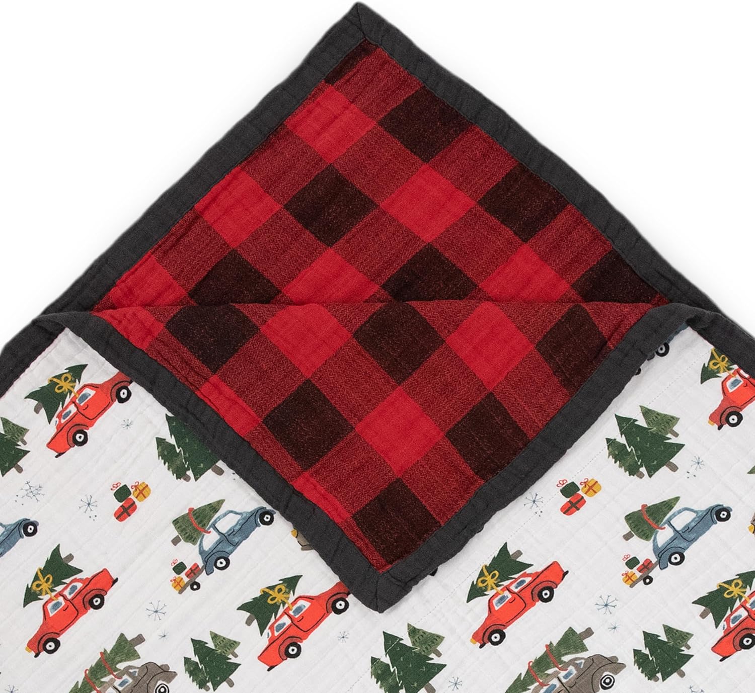Little Unicorn Premium Quilted Throw | Super Soft, Multi-Layered Muslin XL Blanket| Great for Kids