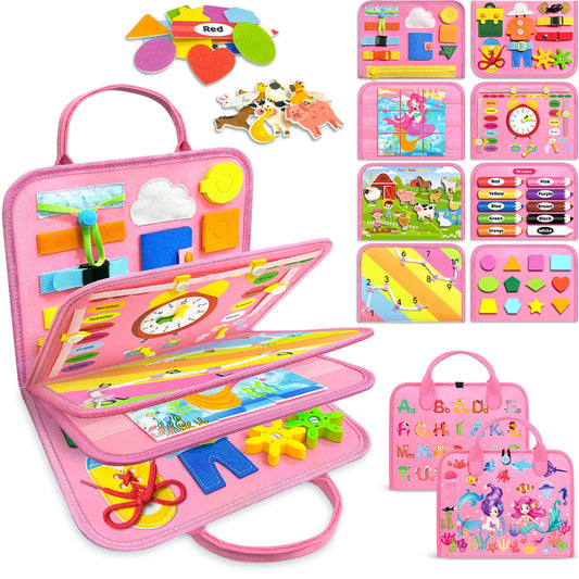Gojmzo Busy Board Montessori Toys for Toddler Boy Birthday Gifts Busy Book