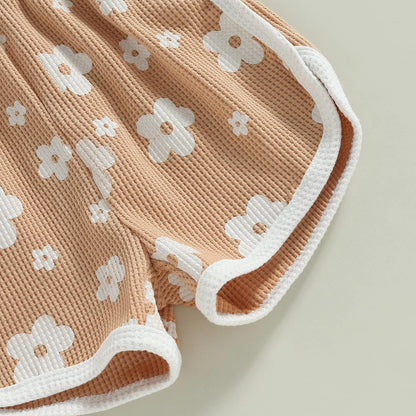 WZTYYDS Toddler Baby Girl Summer Clothes Floral Romper Tie-Up Strap Halter Jumpsuit Infant Summer Sling Playsuit 6M-3T
