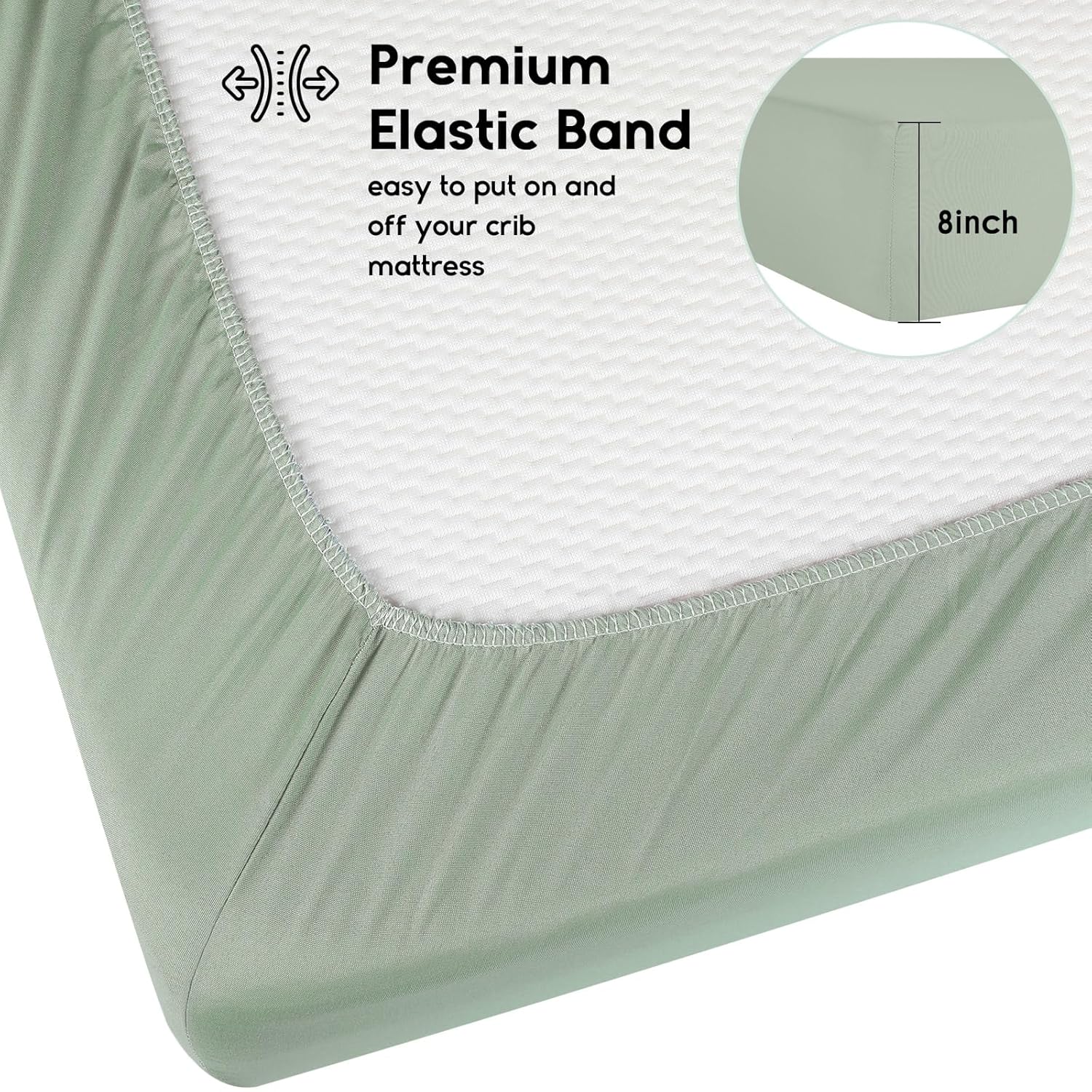 Yoofoss Baby Crib Sheets for Boys Girls, Fitted Crib Sheet 2 Pack for Standard Crib and Toddler