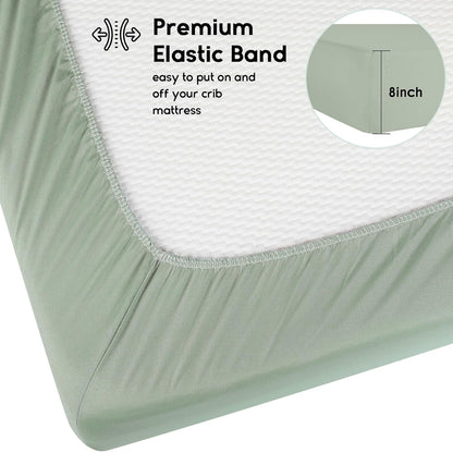 Yoofoss Baby Crib Sheets for Boys Girls, Fitted Crib Sheet 2 Pack for Standard Crib and Toddler