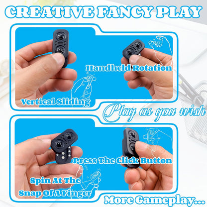 New Abstract Owl Shape Design Fidget Slider,Men's EDC Hand Slider,Poker Push Card Stress Relief Toys,Interesting Fidget Toys for Adults/Office Desk Toys Gifts for Boyfriend and Father (Black)