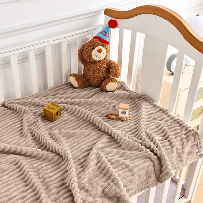Soft Fleece Baby Blanket Ultra Cozy Baby Blankets for Boys Girls Warm and Lightweight Infant