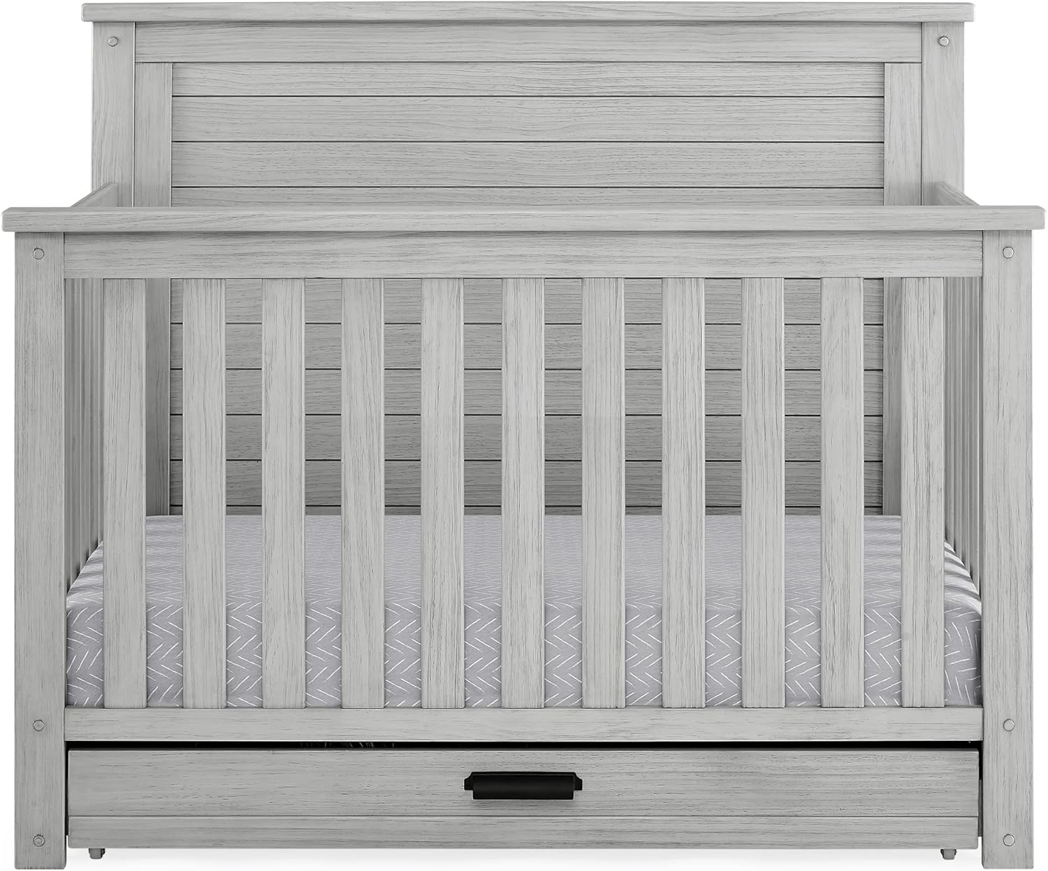 Delta Children Simmons Kids Caden 6-in-1 Convertible Crib with Trundle Drawer, Greenguard Gold