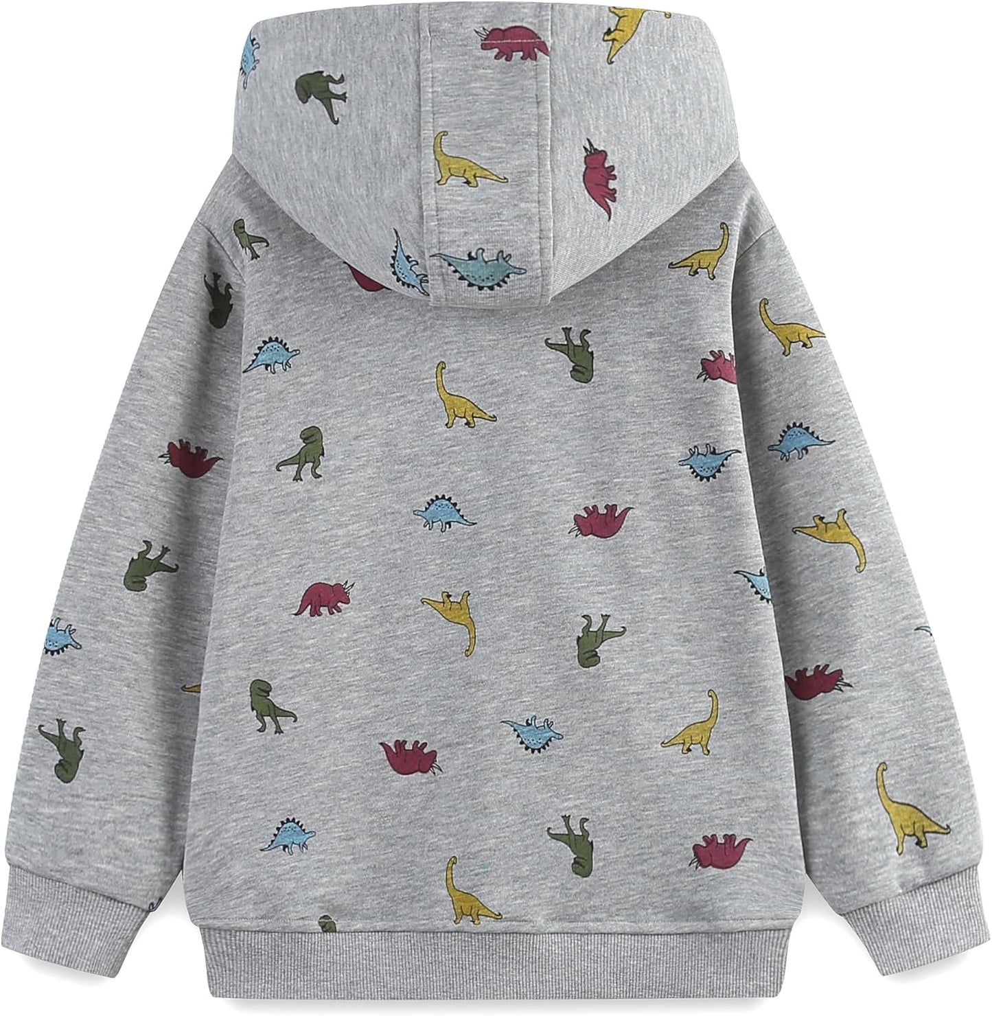 Baby Toddler Boys Dinosaur Hooded Zip Jacket Casual Outerwear Active Sweatshirt