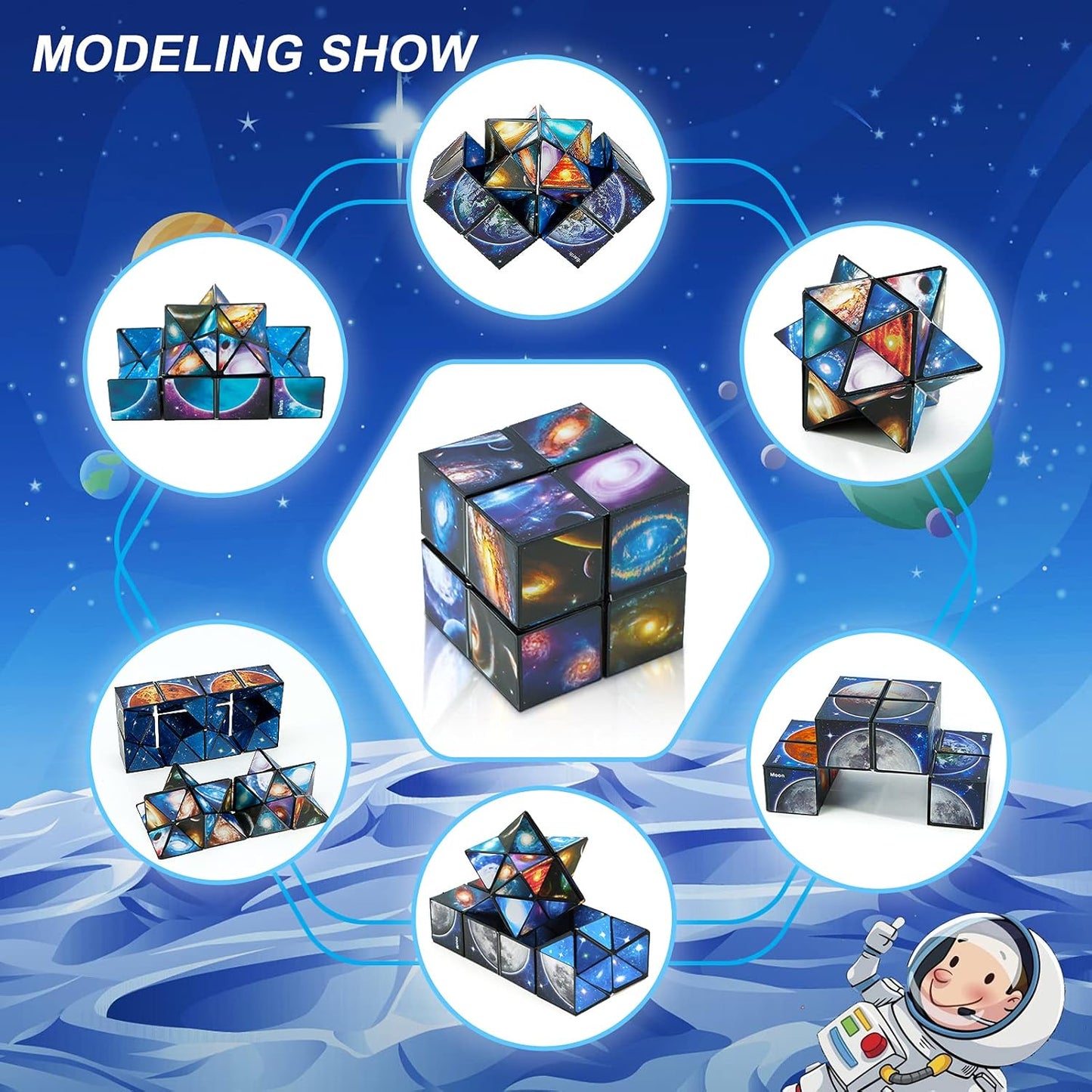 Star Cube Magic Cube Set, 2 in 1 Yoshimoto Cube for Kids and Adults, Toy for Boys and Girls Ages