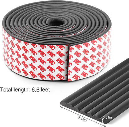 Upgrade Baby Proofing Edge Guards 6.6 ft Protector with 3M Adhesive Double Sided Tape,Extra-Wide Soft NBR Rubber Foam Padding,Furniture Safety Corner Edge Bumper Guard-Black
