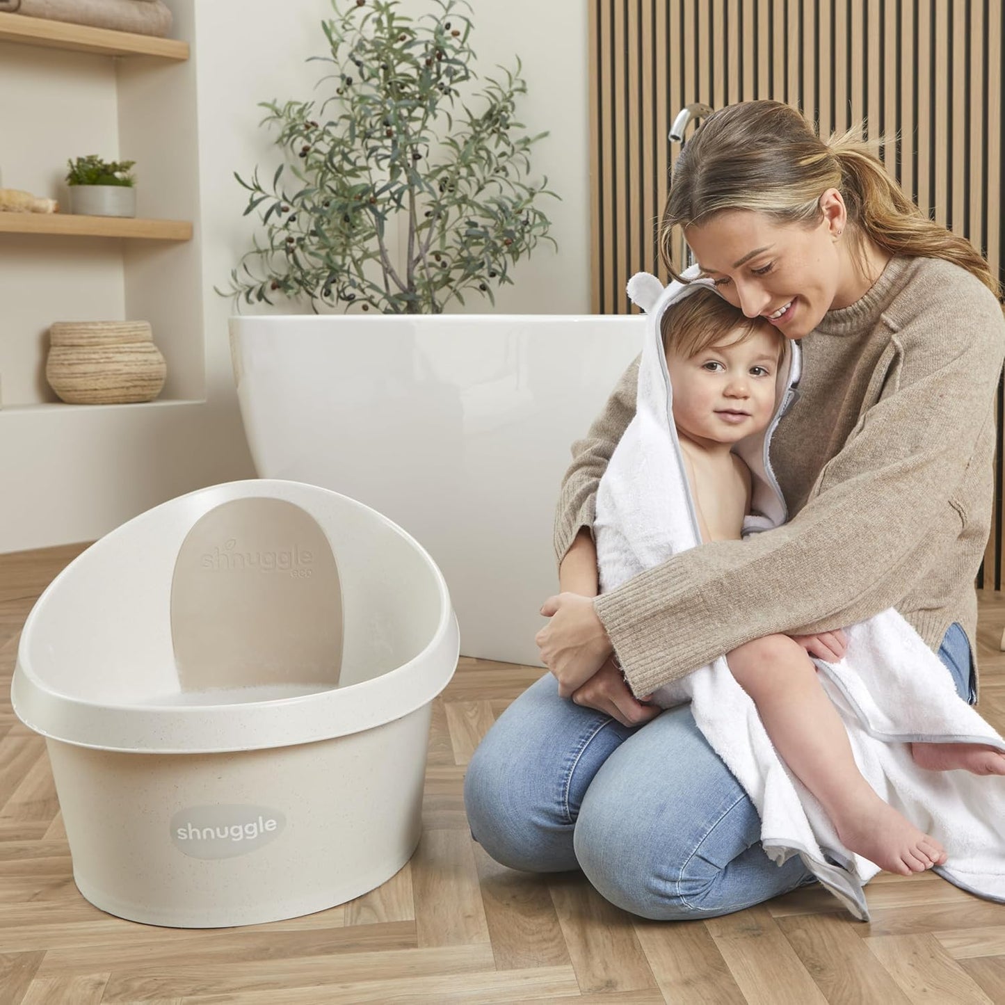 ECO Toddler Bath Tub | Larger Bath Seat for Bigger Kids at Bathtime | Includes Warm and Soft Foam