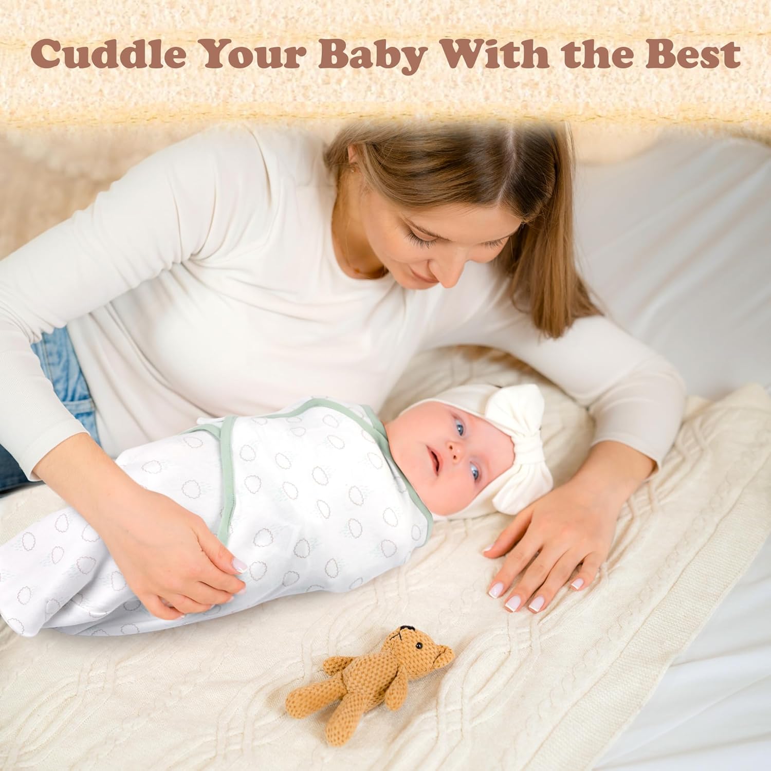 Bublo Baby Swaddles for Newborns – 3-Pack Infant Swaddles 0-3 Months – Adjustable Swaddle Sleep