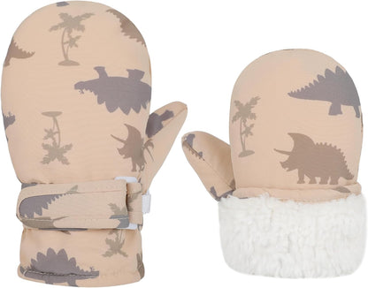 Toddler Gloves Kids Mittens Winter Warm Lined Fleece Gloves Waterproof Snow Baby Mitten for Boys Girls
