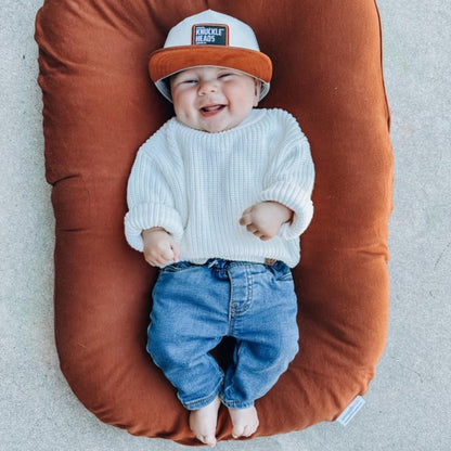 Baby Hats - Baseball Hat, Newborn Youth Flat Brim Mesh Trucker Surf Skate Bubba Bro Fitted Beach Cap Gorros para Bebes