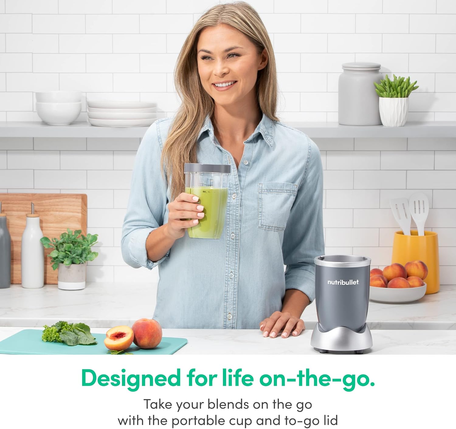nutribullet Personal Blender for Shakes, Smoothies, Food Prep, and Frozen Blending, 24 Ounces, 600