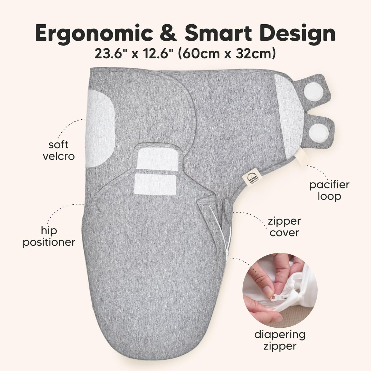 Baby Swaddle Sleep Sacks with Zipper - 3-Pack Swaddles for Newborns 3-6 Months, Infant, Baby Girls