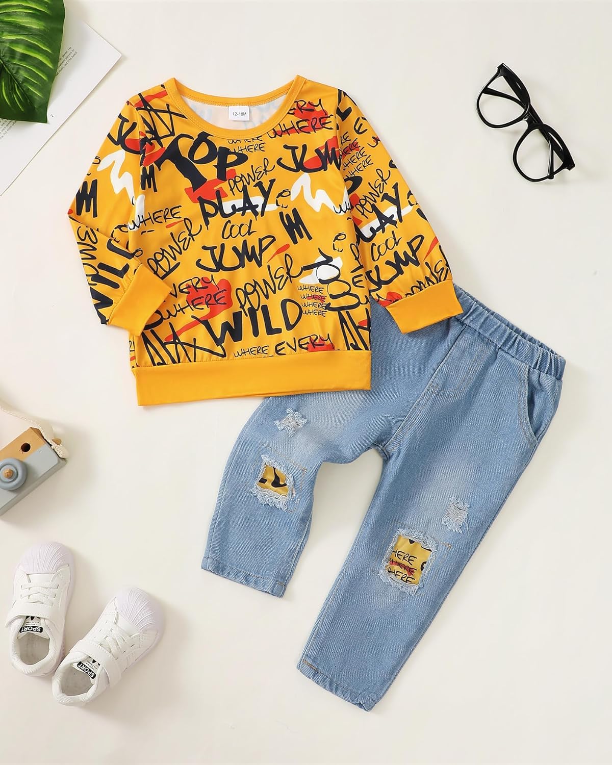 Toddler Baby Boy Outfits Fall Winter Clothes Color Block Long Sleeve Sweatshirt Tops + Jogger Pants Set 2PCS