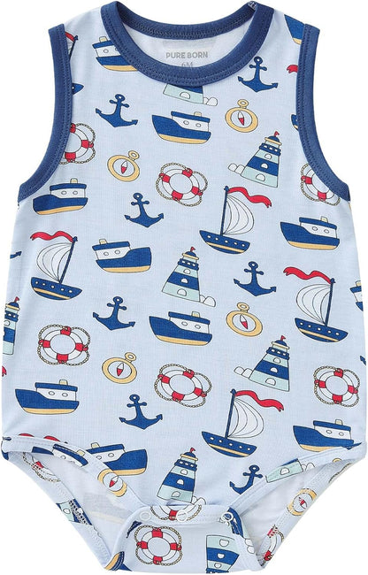 pureborn Baby Boys Girls Bodysuit Super Soft Cotton Romper 0-24 Months
