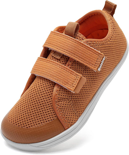 WateLves Toddler Little Kids Wide Barefoot Shoes The First Walking Shoes Girls Boys Breathable Zero Drop Minimalist Sneakers with Wide Toe Box Natural to Grow