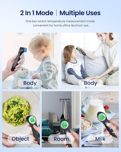 Forehead Thermometer for Adults and Kids, Digital Touchless Thermometer for Baby, Infants and