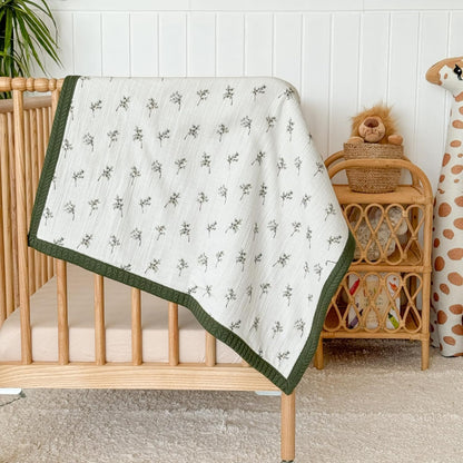 Personalized Baby Blanket with Name – Handmade 100% Organic Cotton Newborn Gift | Custom Knit