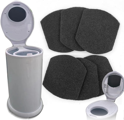 Diaper Pail Deodorizers Odor Eliminator Activated Charcoal Filter Refills Compatible with Ubbi Diaper Pail | 6 Pack Carbon Filter | Precise fit | Thickened | Natural, Keep Home Fresh