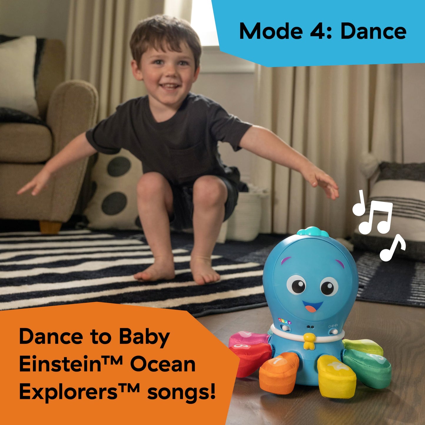 Baby Einstein Ocean Explorers Go Opus Go 4-in-1 Crawl & Chase Activity Learning Toy, Music and