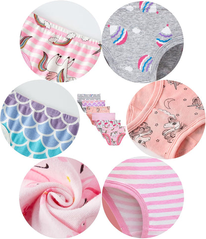 Barara King Little Girls' Soft Cotton Underwear Toddler Undies Kids panties