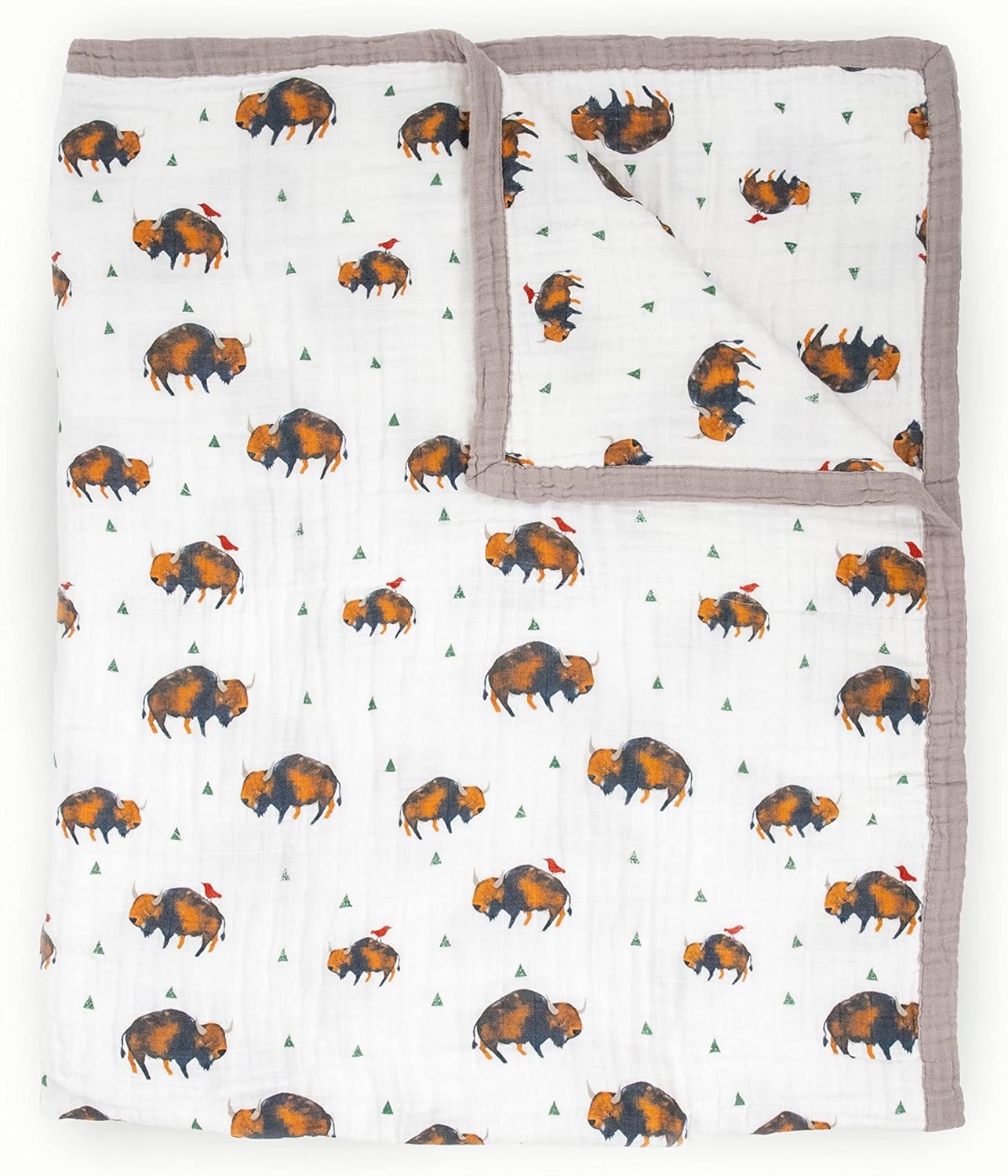 Little Unicorn Premium Quilted Throw | Super Soft, Multi-Layered Muslin XL Blanket| Great for Kids