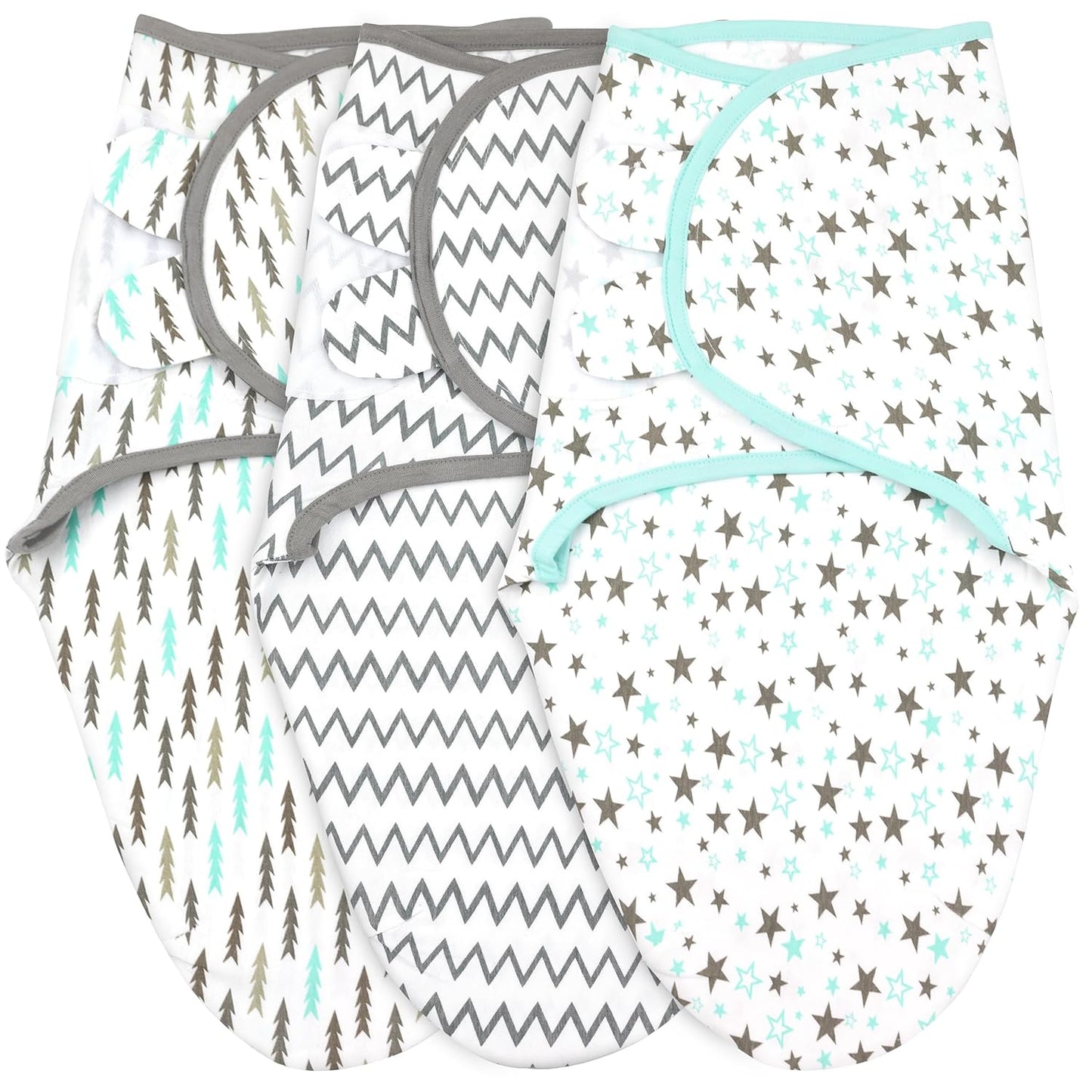 Bublo Baby Preemie Swaddles 4-7 lbs - 3-Pack Premature Babies Swaddle Sleep Sack - Premature Infant