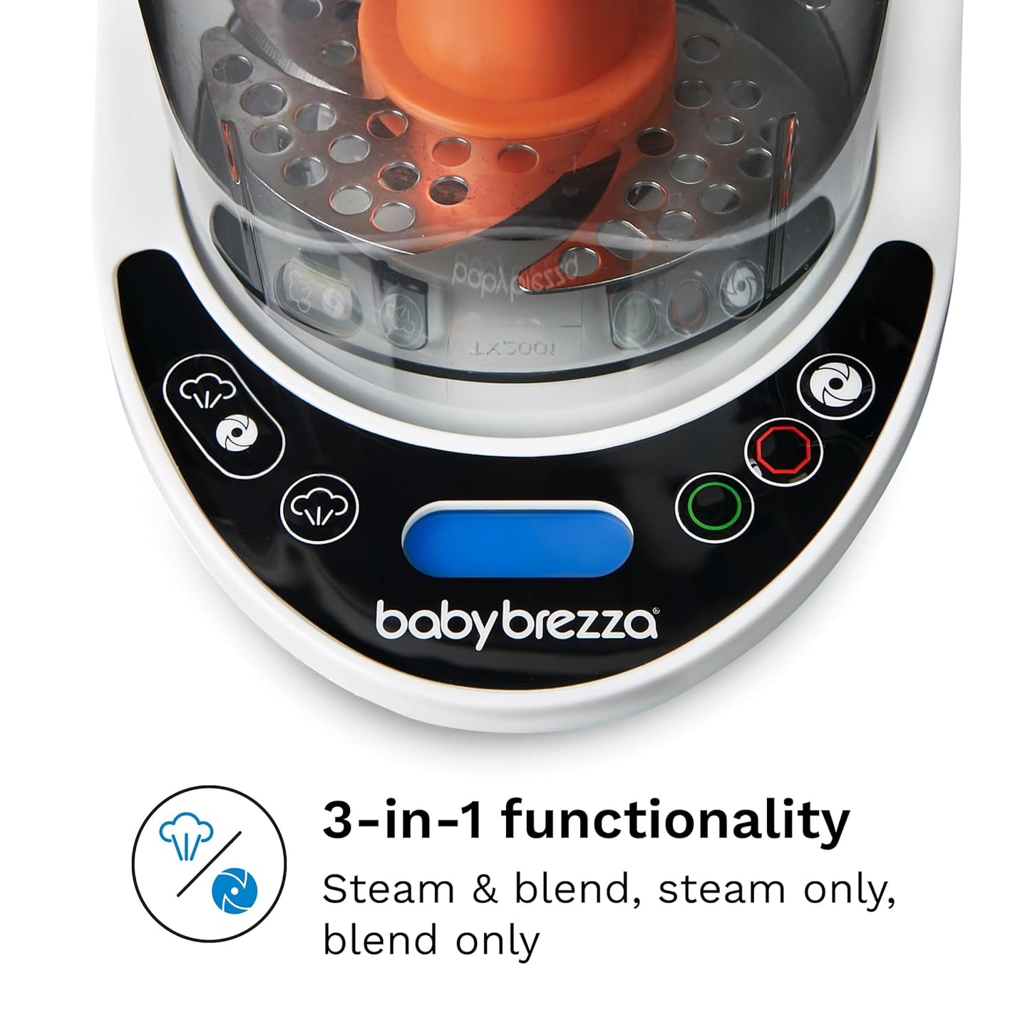 Baby Brezza One Step Baby Food Maker Deluxe – Auto shut Off, Dishwasher Safe Cooker and Blender to