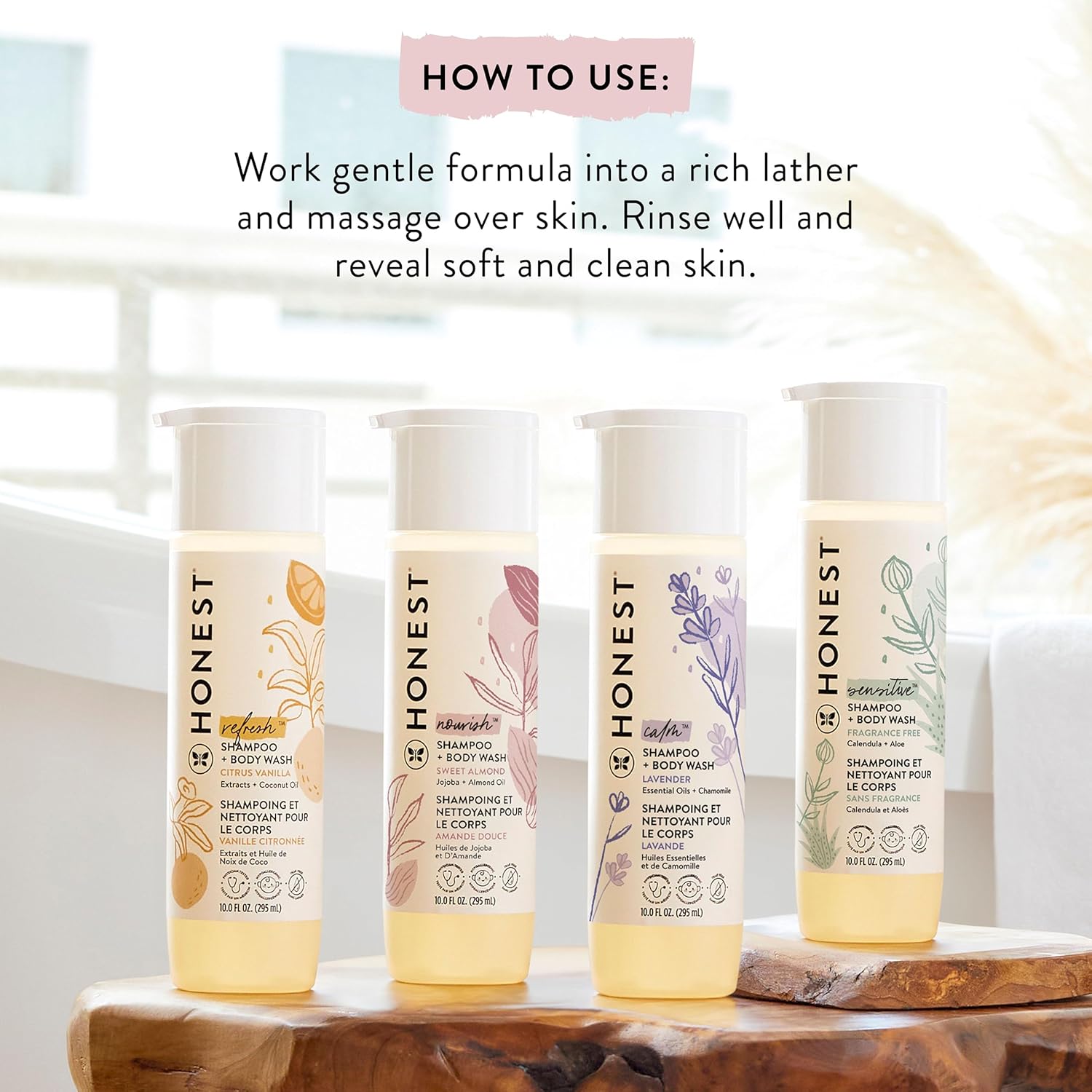 The Honest Company 2-in-1 Cleansing Shampoo + Body Wash | Gentle for Baby | Naturally Derived