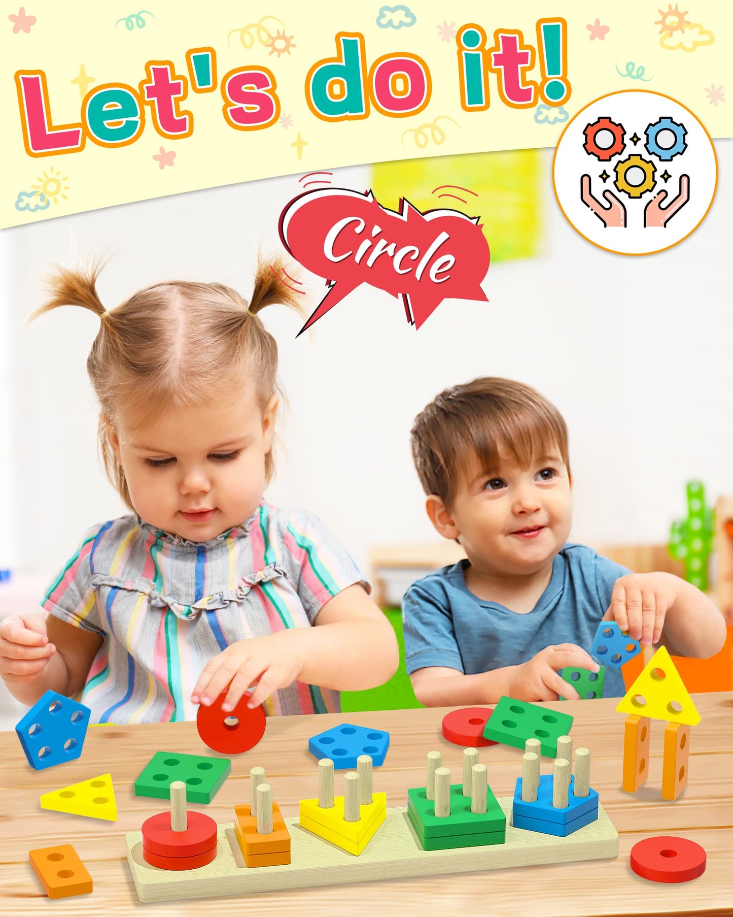 Zartores Montessori Toys for 1 2 Year Old Boys Girls Gifts, Toddler Toys