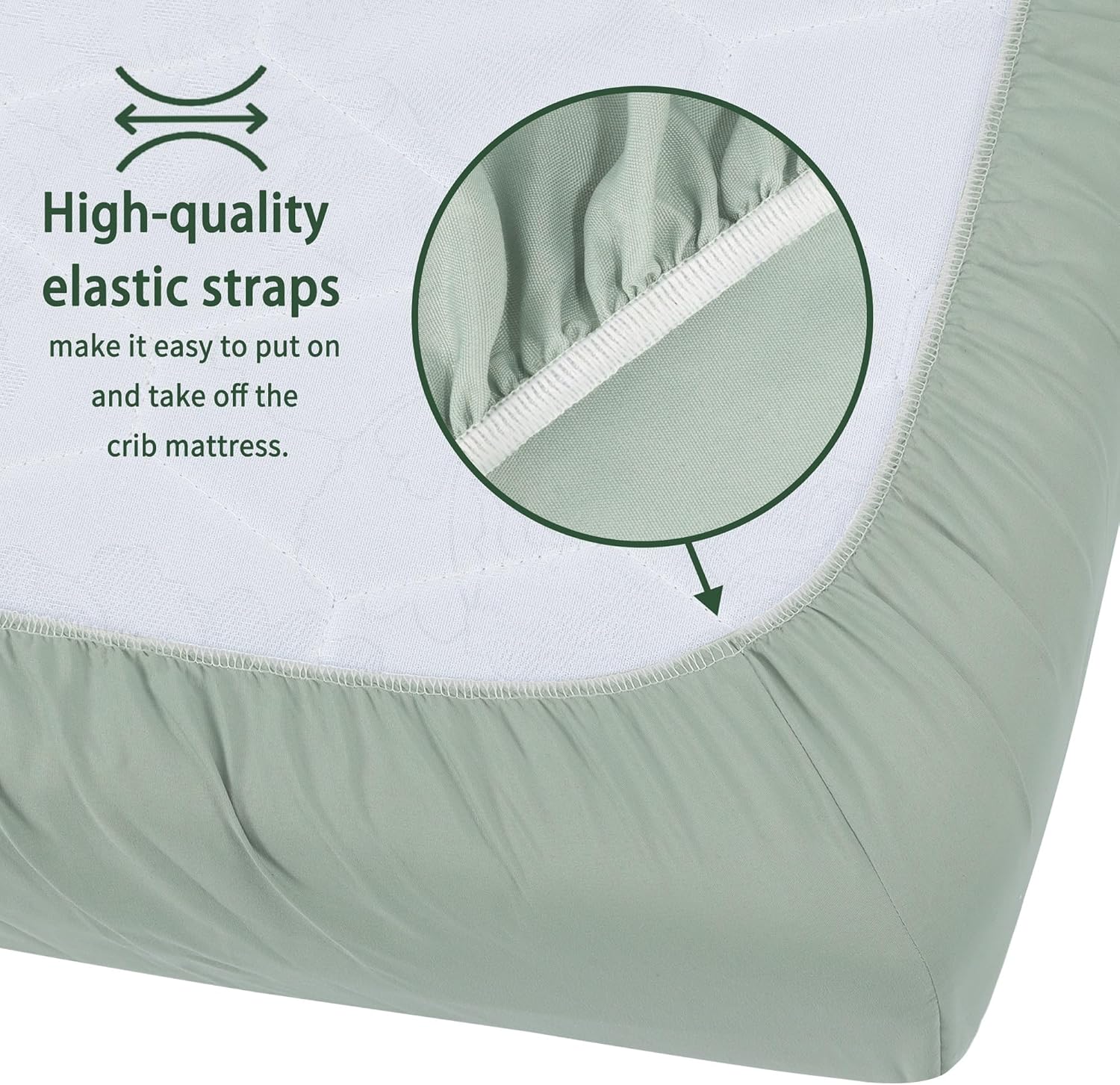 Baby Crib Sheets for Boys Girls, 2 Pack Fitted Crib Sheet for Standard Crib and Toddler Mattress