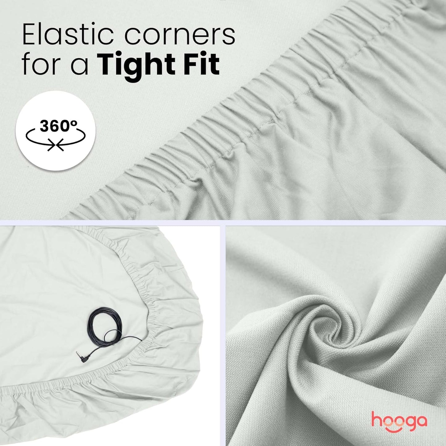 Hooga Grounding Crib Sheet, Organic Fitted Grounded Sheet for Baby Crib, Earth Connected Bedding