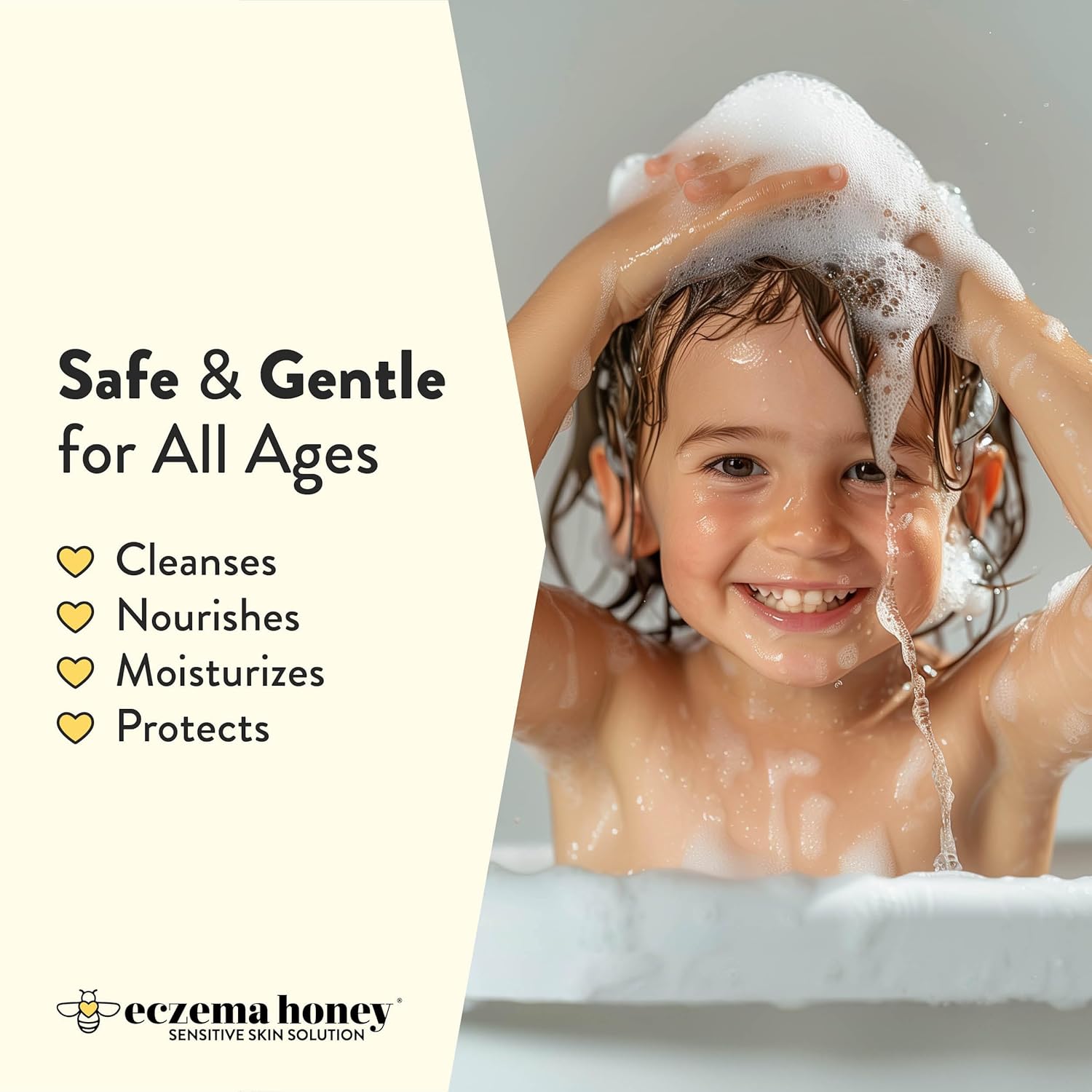 ECZEMA HONEY Nourishing Shampoo - Helps with Psoriasis, Dermatitis, & Flaking - Daily Dandruff