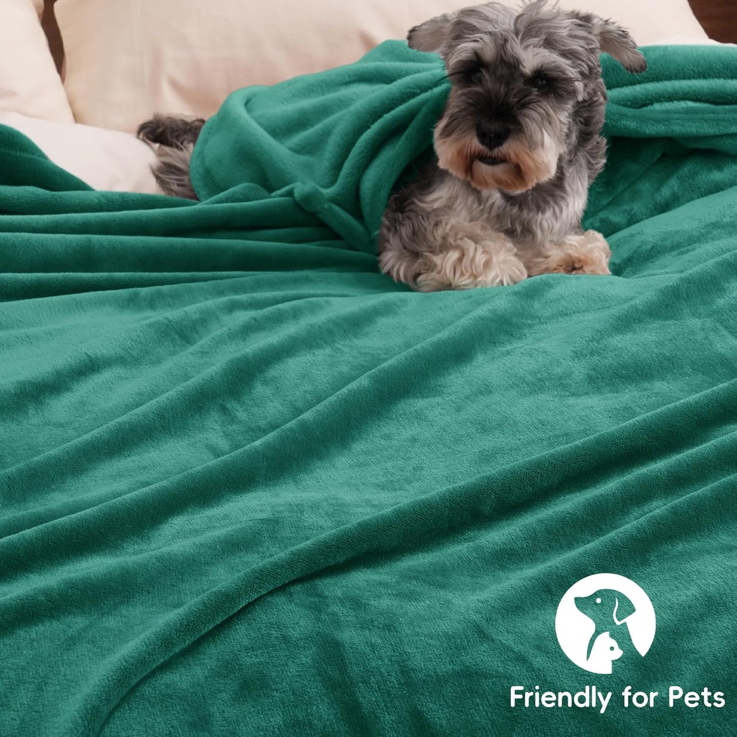 PHF Ultra Soft Fleece Blanket King Size, No Shed No Pilling Luxury Plush Cozy 300GSM Lightweight