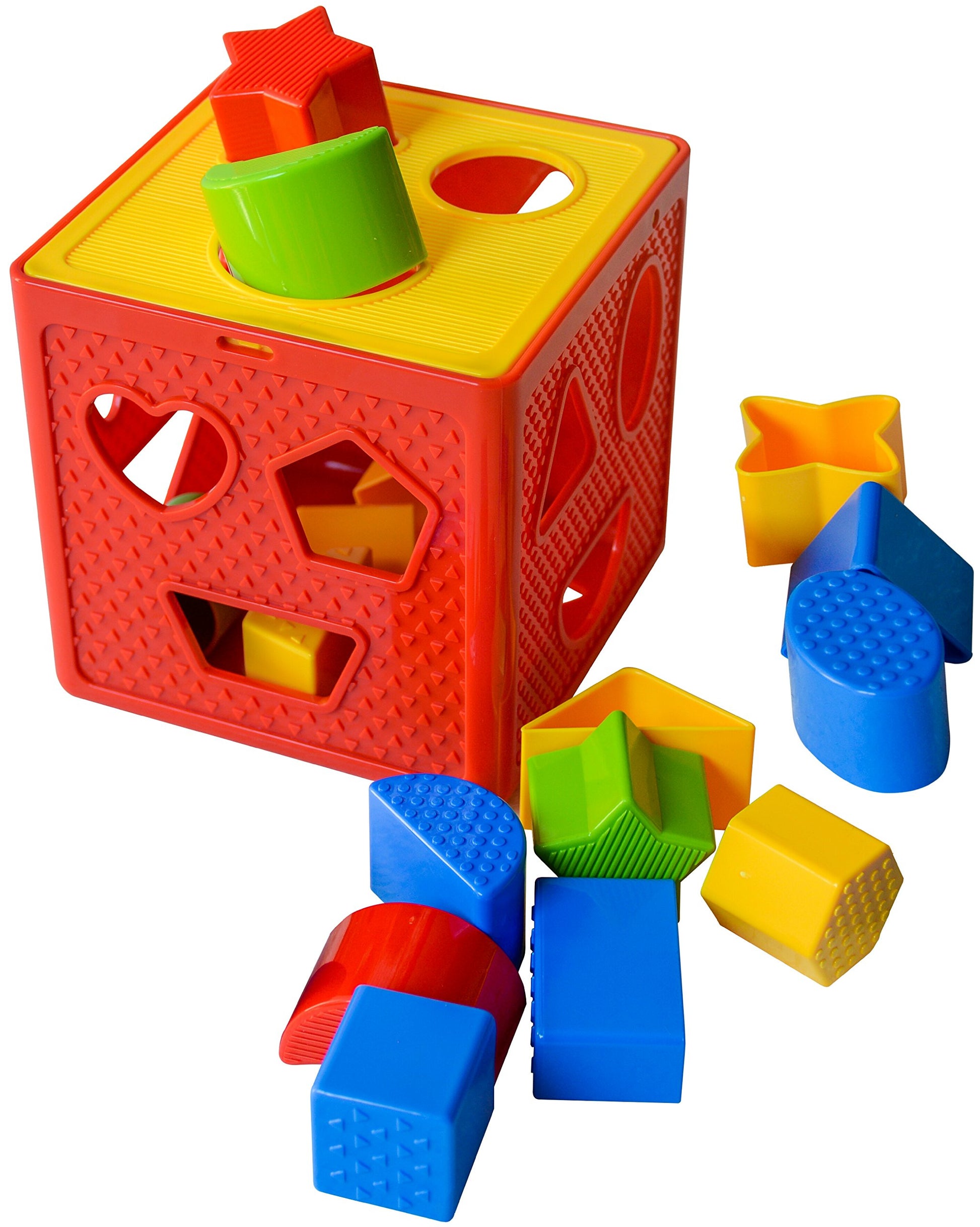 Play22 Baby Blocks Shape Sorter Toy - Childrens Blocks Includes 18 Shapes - Learning Color