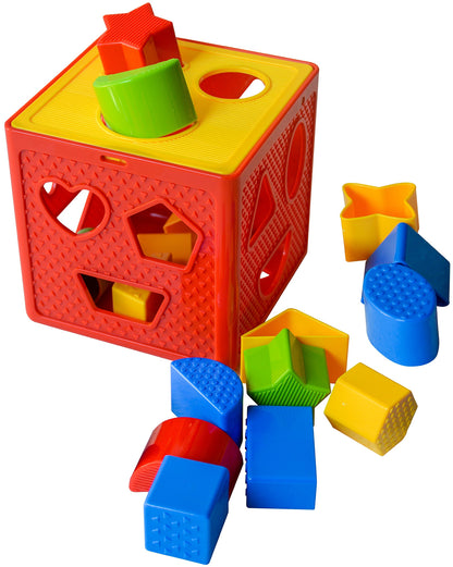 Play22 Baby Blocks Shape Sorter Toy - Childrens Blocks Includes 18 Shapes - Learning Color