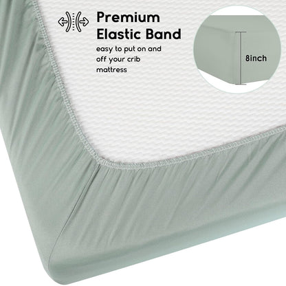 Yoofoss Baby Crib Sheets for Boys Girls, Fitted Crib Sheet 2 Pack for Standard Crib and Toddler