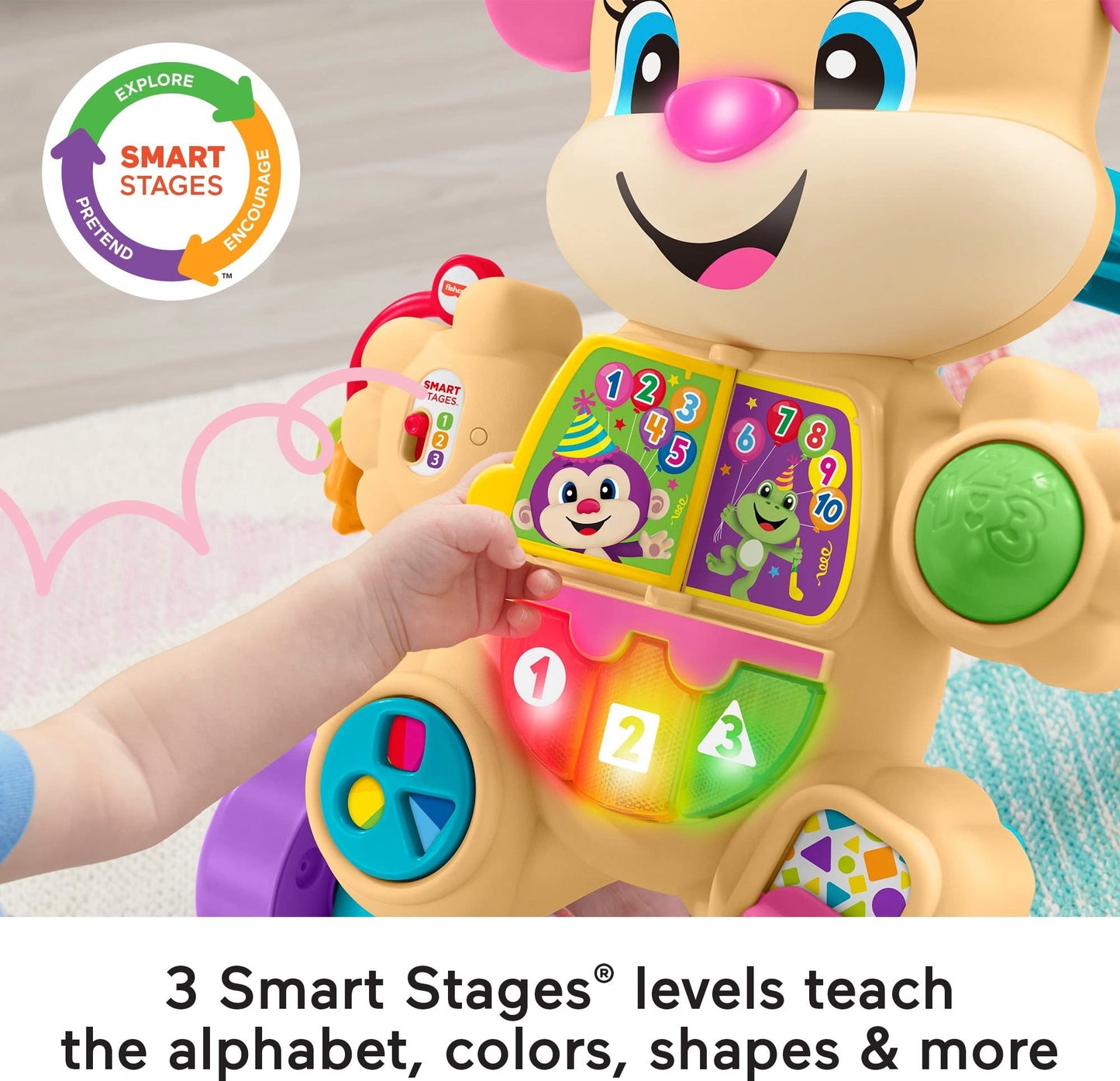 Fisher-Price Laugh & Learn Smart Stages Learn With Sis Walker, Pink