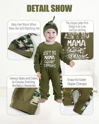NZRVAWS Baby Boy Clothes Preemie Infant Boy Bear Outfits Jumpsuit Bodysuit Letter Print Romper
