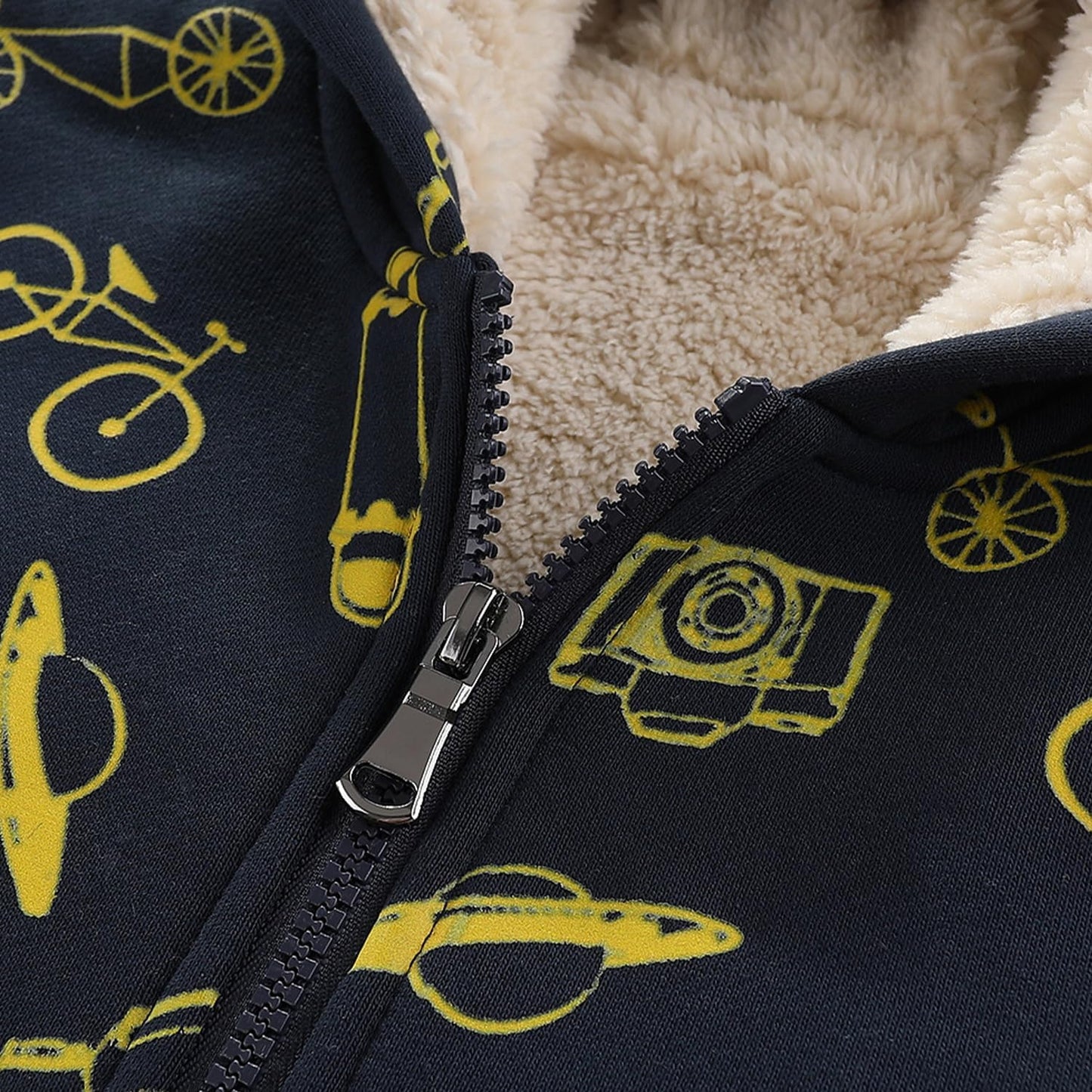 Bumeex Kids Boy's Girl's Sherpa Fleece Lined Jacket Spring Fall Winter Zip up Sweatshirt Hoodie 2-14Y(Toddler/Kid)