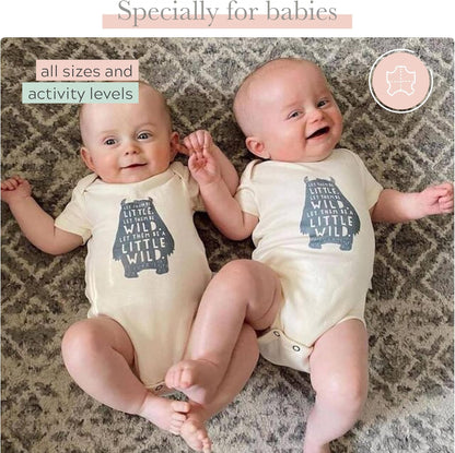 Finn + Emma Organic Cotton Graphic Baby Onesie - Gender Neutral Bodysuits for Babies 0-12 Months in Multiple Sizes and Styles
